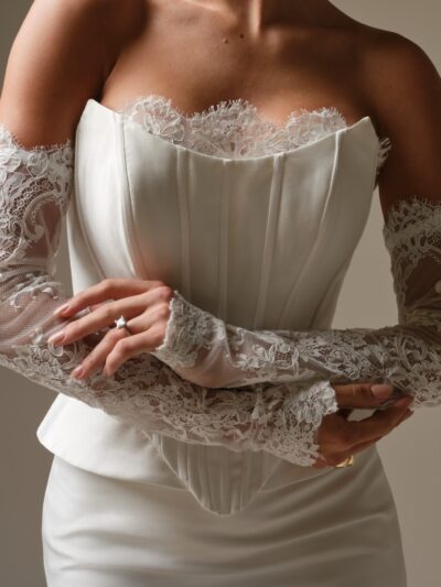 Sottero & Midgley Lassen Marie detachable strapless illusion lace corset bodice Bridal Shop Northallerton